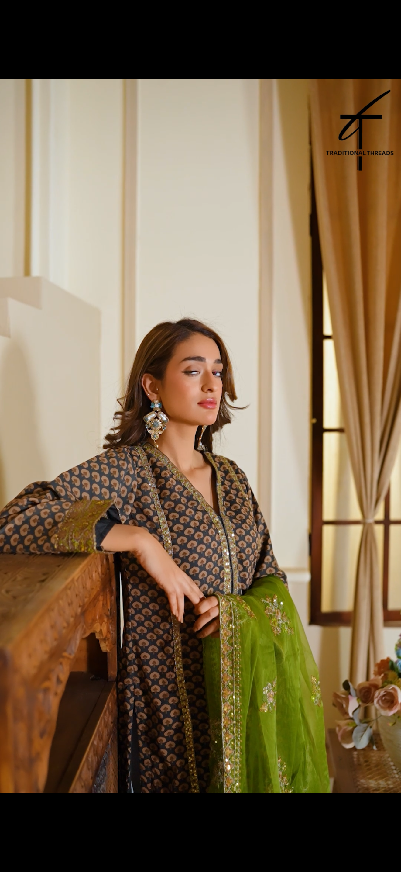 CHARIZMA inspired 3 piece banarsi ladies dress B611
