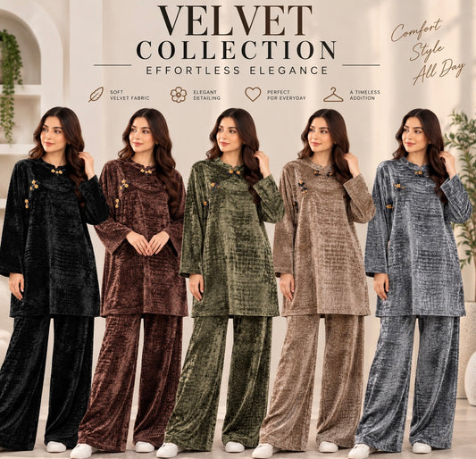 BRIT 2 piece Valvet modest wear collection  dress B769