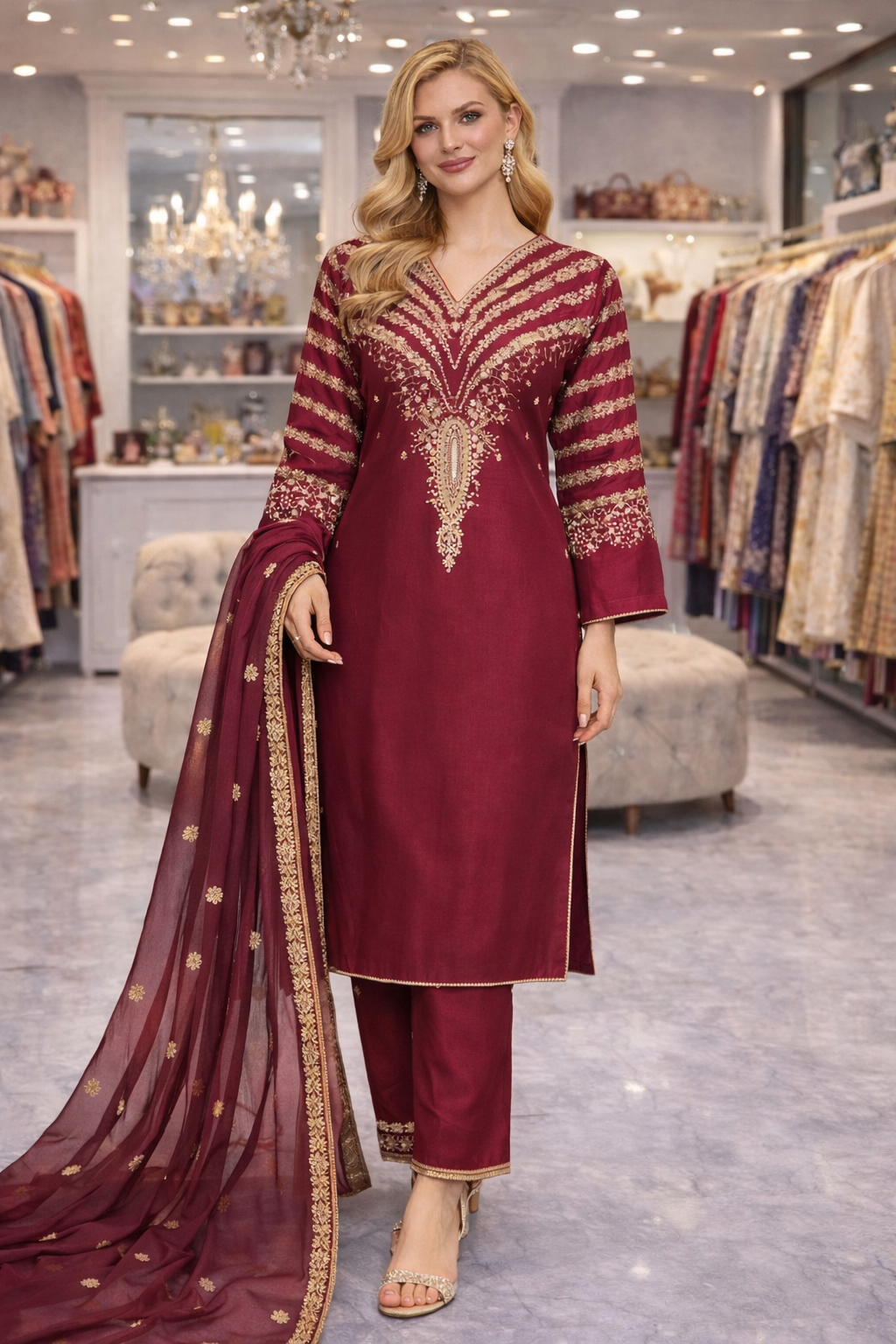 Brit 3 piece Viscouse 81042 Pakistani ladies suit B472
