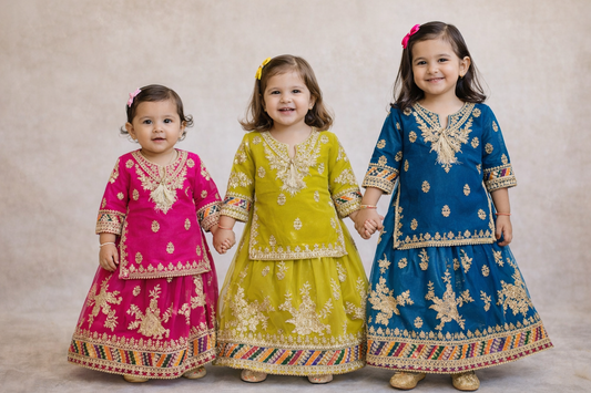 KIDS 2 piece 5 months to 18 Months Lehnga B484