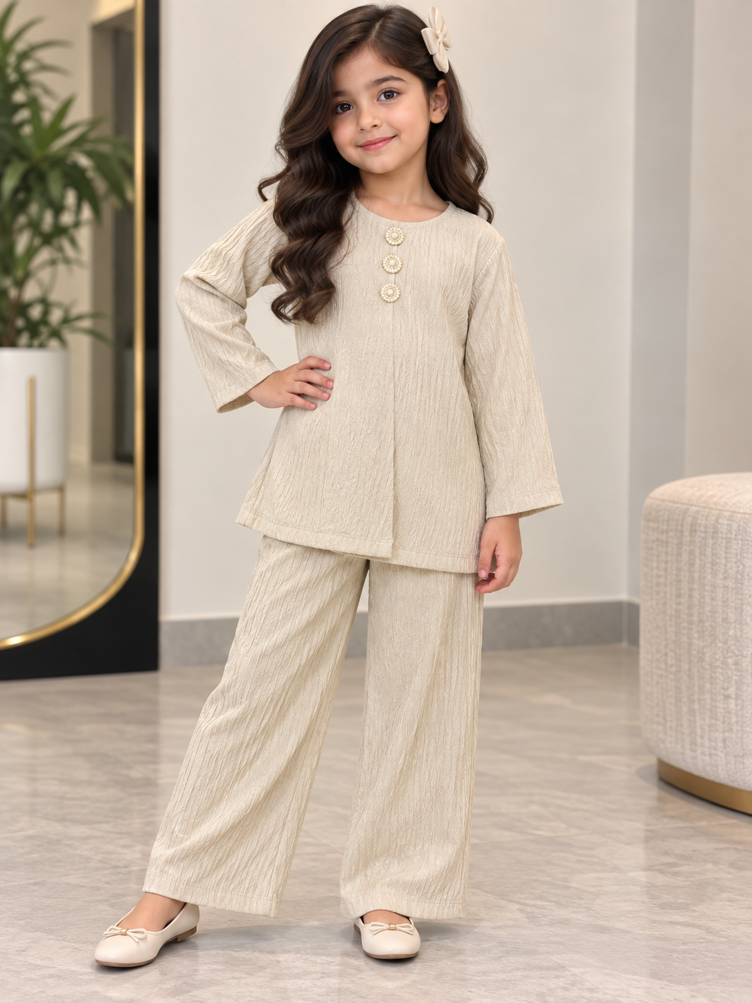 Kids 2 piece modest wear cord collection B786