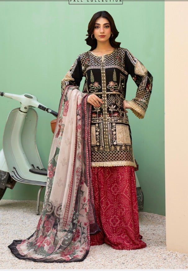 ETHNIC Inspired 3 piece luxury collection ladies dress B635