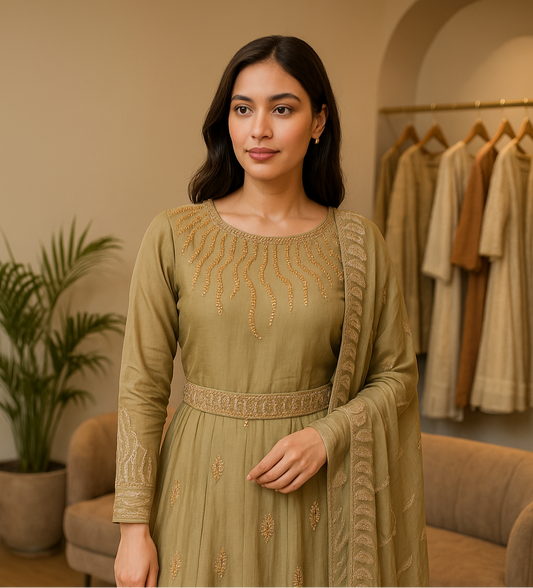Brit 3 piece luxury chiffon_81042 Pakistani ladies suit B237