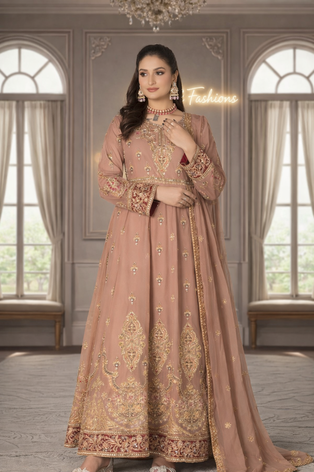 Brit 3 piece Chiffon _81042 Pakistani ladies suit B467