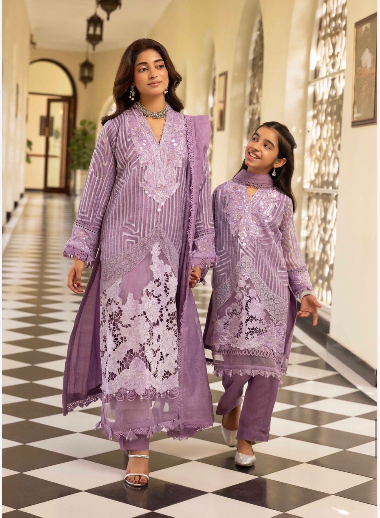 KIDS MARIA B INSPIRED 3 piece Organza embroidered Pakistani ladies suit B530