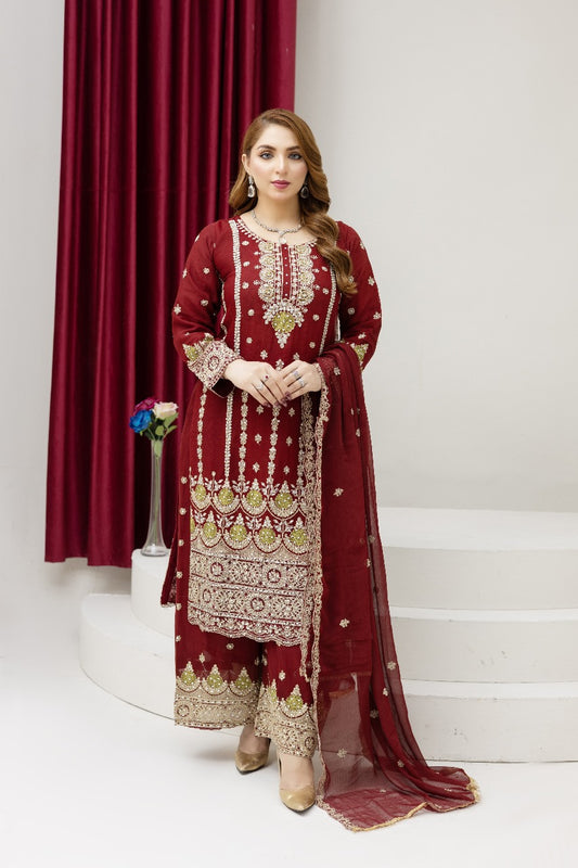 Brit 3 piece luxury chiffon _81042 Pakistani ladies suit B258