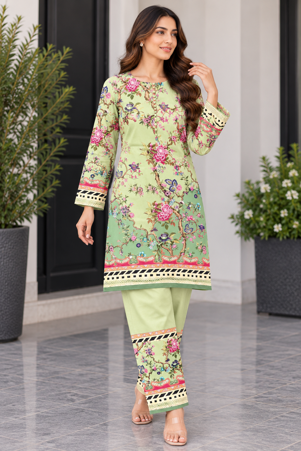 BRIT 2 piece silk  collection ladies dress B762