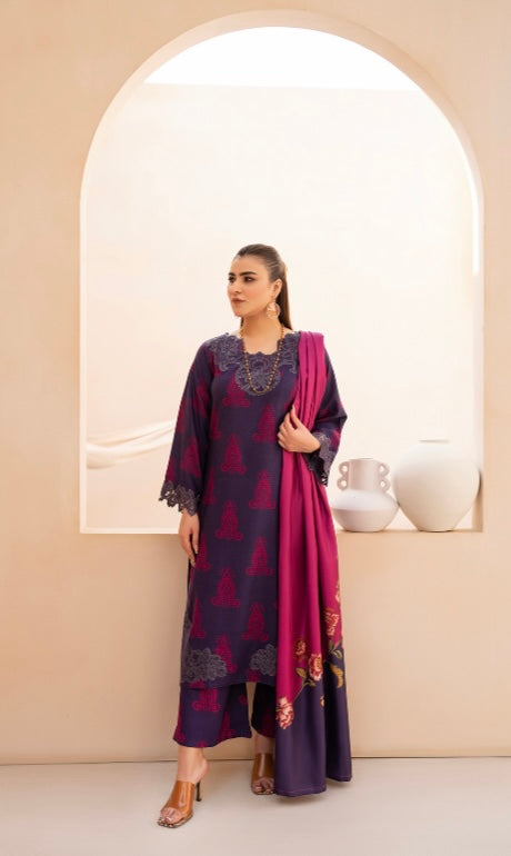 Raniya 3 piece Dhanak Pakistani ladies suit B392
