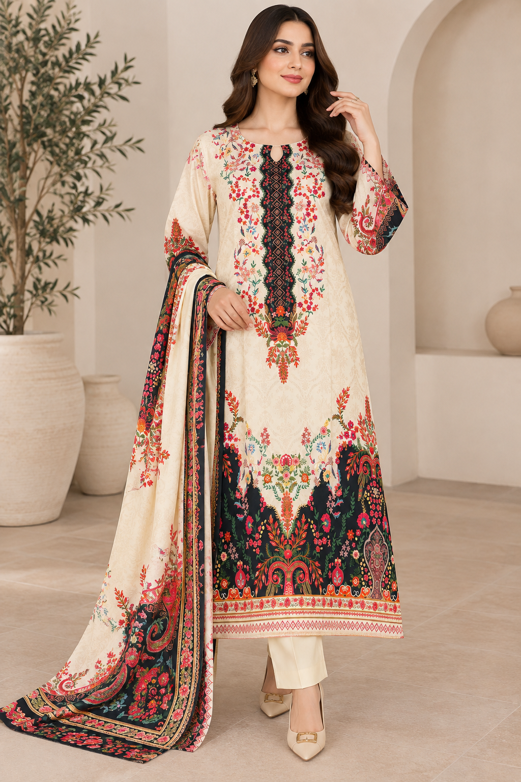 SAPHIRE INSPIRED 3 piece SILK casual collection B780