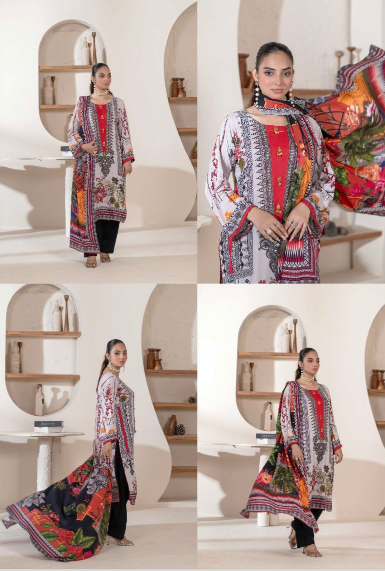 Barouque 3 piece linen _81042 Pakistani ladies suit B100