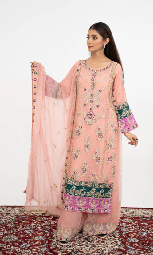 Brit 3 piece luxury chiffon_81042 Pakistani ladies suit B240
