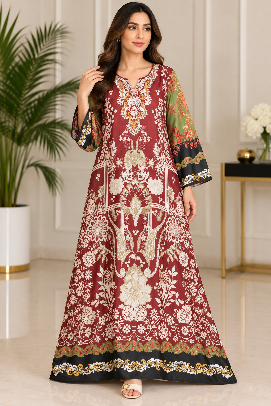 BRIT 1 piece silk kaftaan collection B777