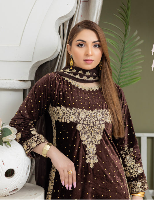 Brit Valvet 3 piece _3022 Brown B5