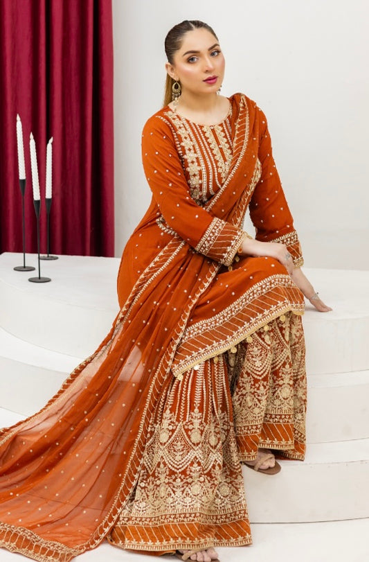 Brit 3 piece chiffon _81042 Pakistani ladies suit B267