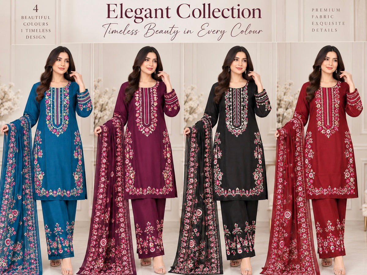 ETHNIC inspired GL 3 piece Viscose collection  dress B768