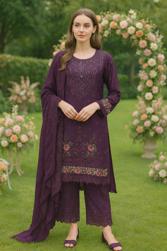 Brit 3 piece luxury chiffon_81042 Pakistani ladies suit B238