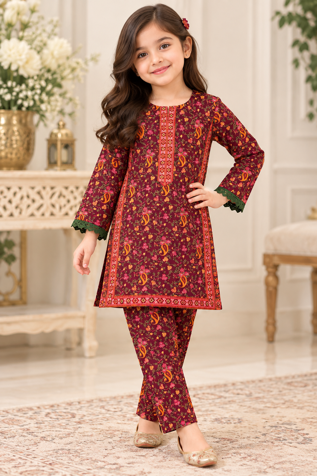 Bin Saeed KIDS- GL 2 piece Khadar collection B800