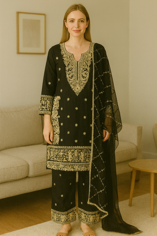 Brit 3 piece luxury chiffon_81042 Pakistani ladies suit B251