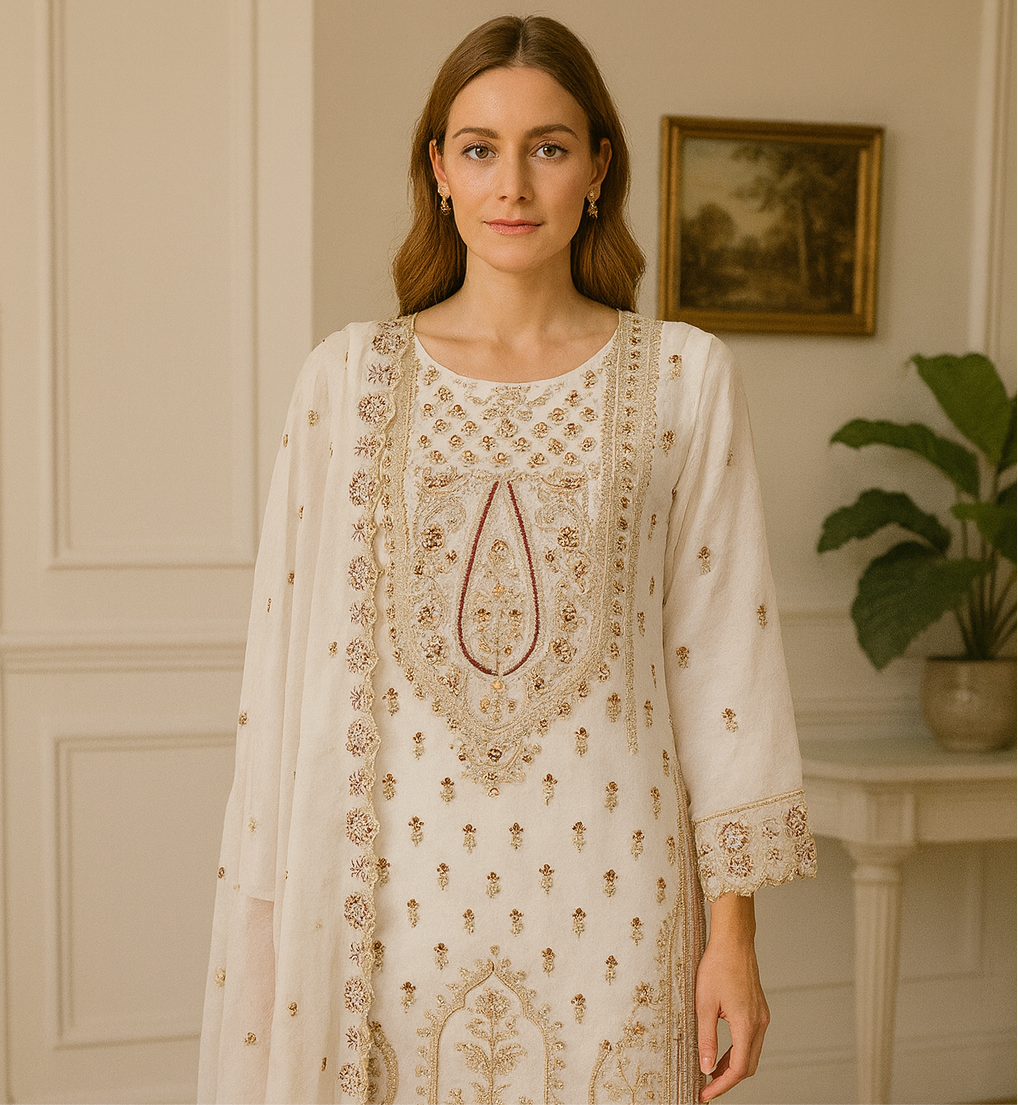 Brit 3 piece luxury chiffon_81042 Pakistani ladies suit B238