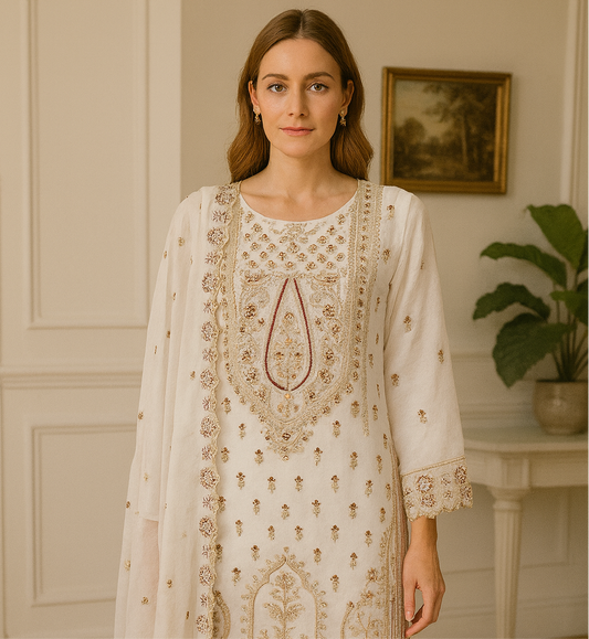 Brit 3 piece luxury chiffon_81042 Pakistani ladies suit B238