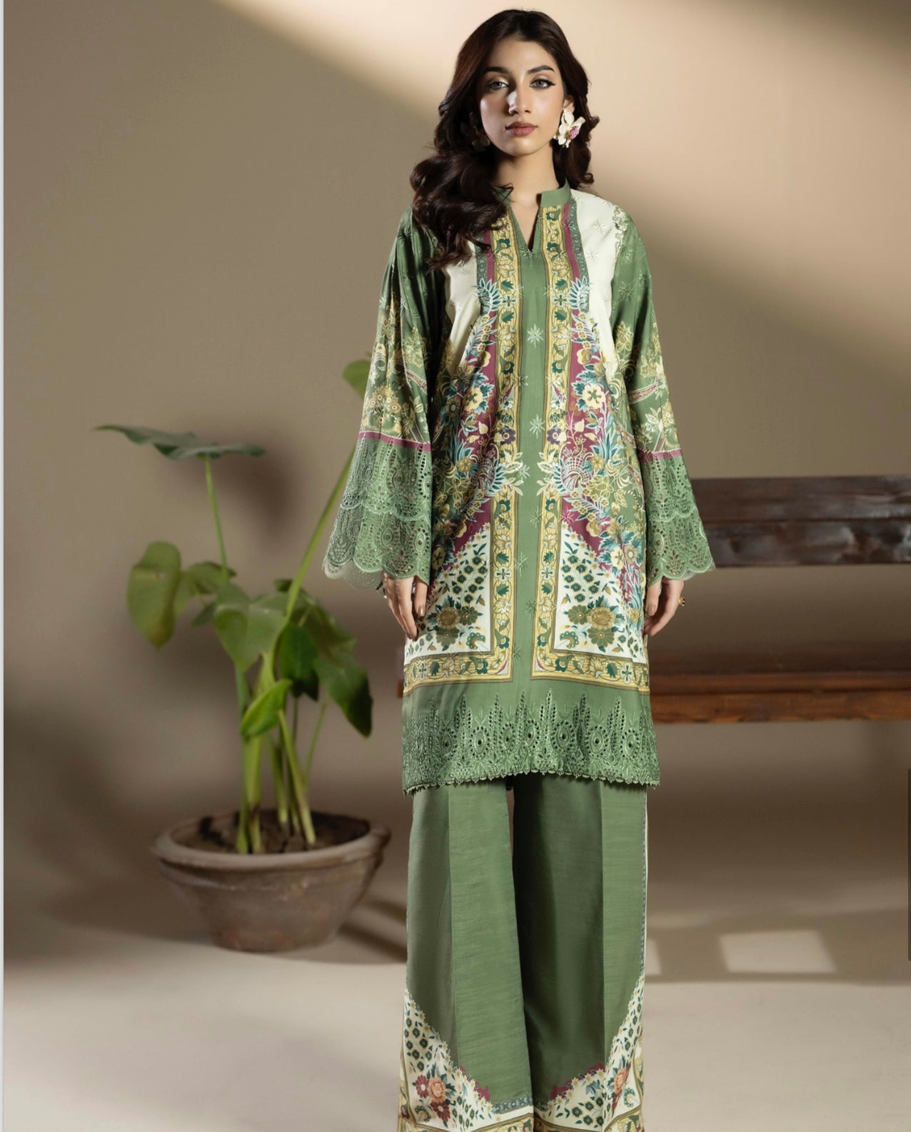 Brit 2 piece SLUB LINEN Pakistani ladies suit B429