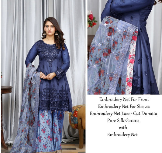 Mother and daughter Brit Net_81045 Pakistani ladies suit B195