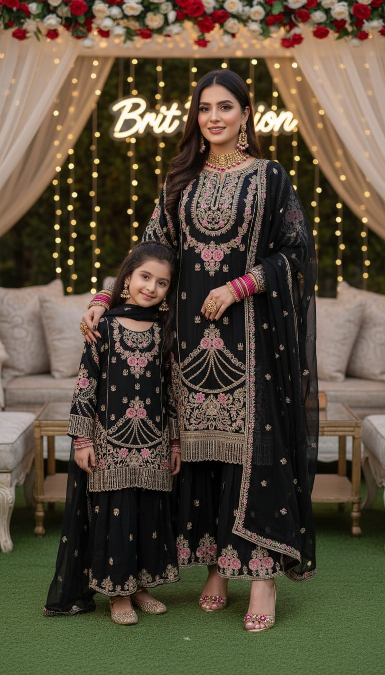 Brit 3 piece luxury chiffon_81042 Pakistani ladies suit B484