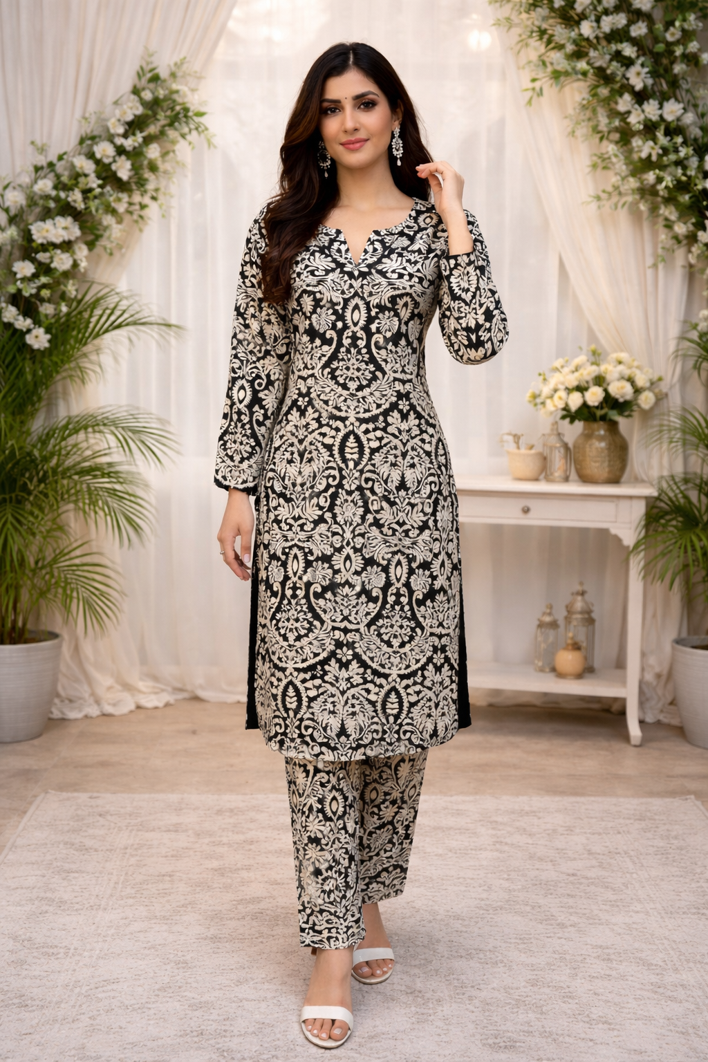 Brit 2 piece linen casual Pakistani ladies suit B561