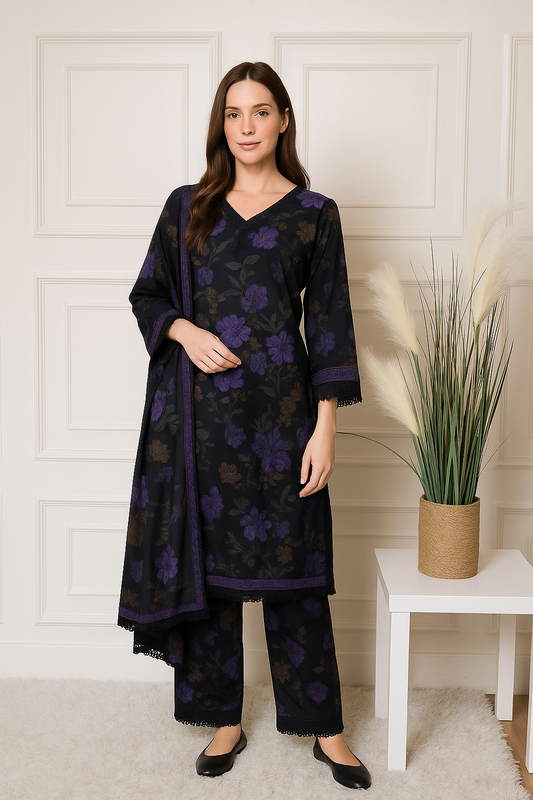 Barouque Dhanak 3 piece_4038 Pakistani suits for ladies DB1