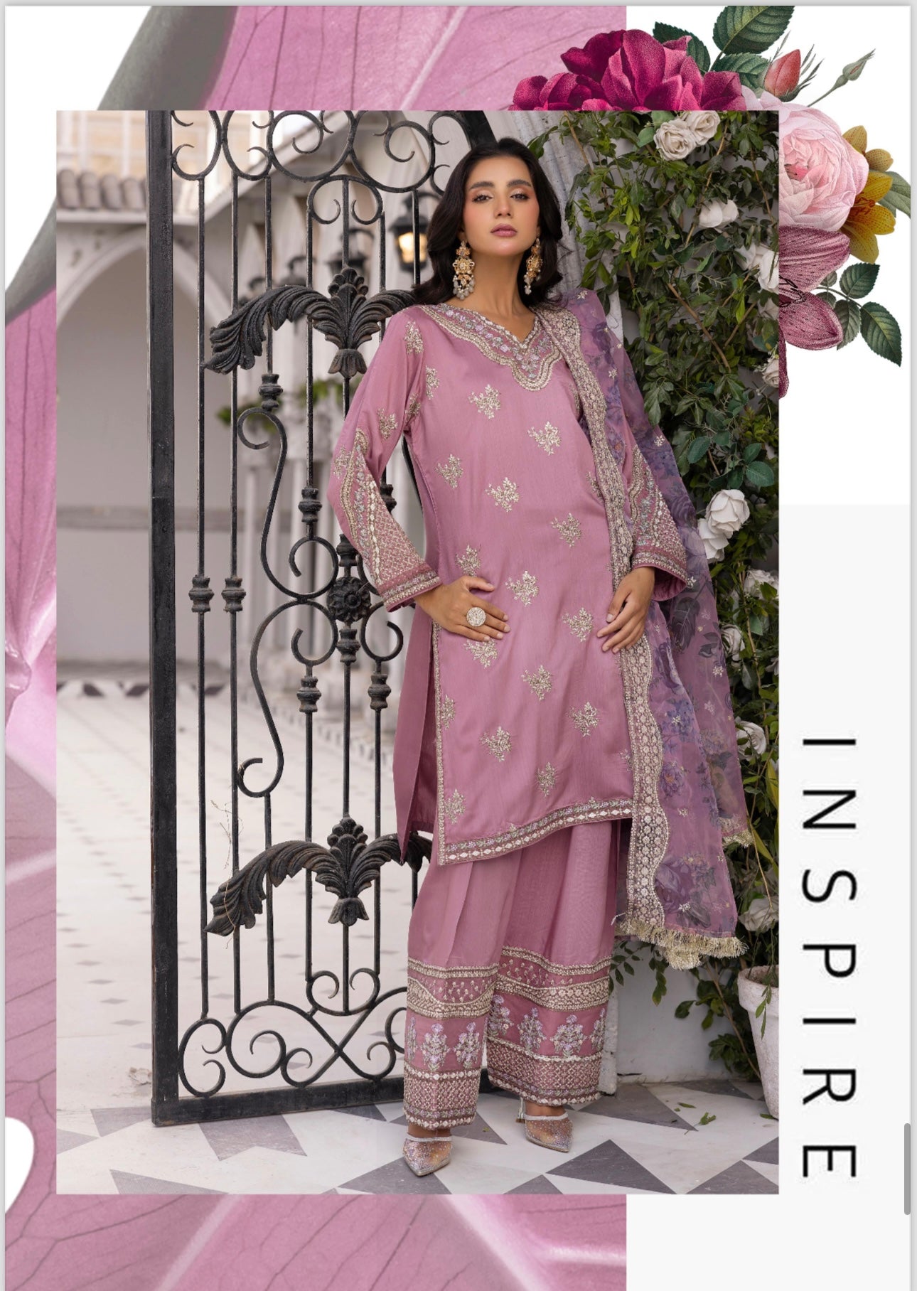 Ethnic 3 piece Viscose_100202 Pakistani ladies suit B135