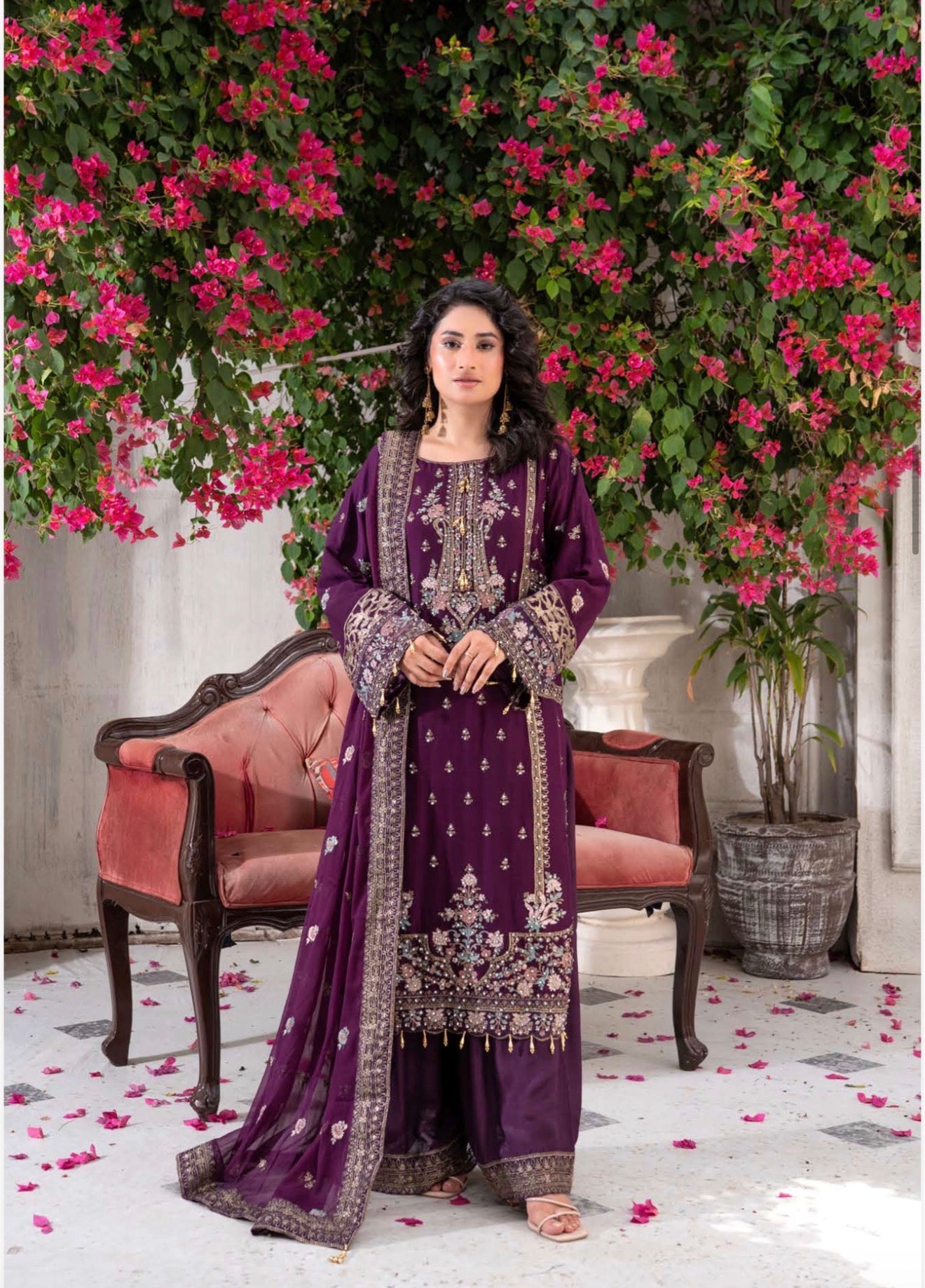 Maria B inspired 3 piece luxury chiffon B642