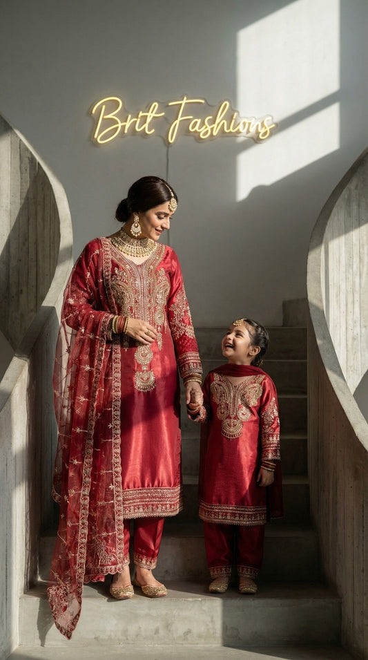 KIDS 3 piece luxury SILK _81042 Pakistani ladies suit B514