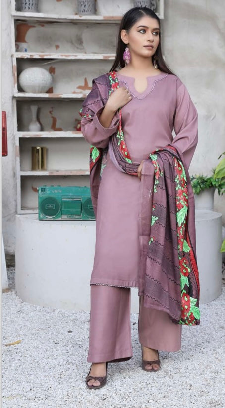 Brit 3 piece Dhanak Pakistani ladies Winter collection suit B404