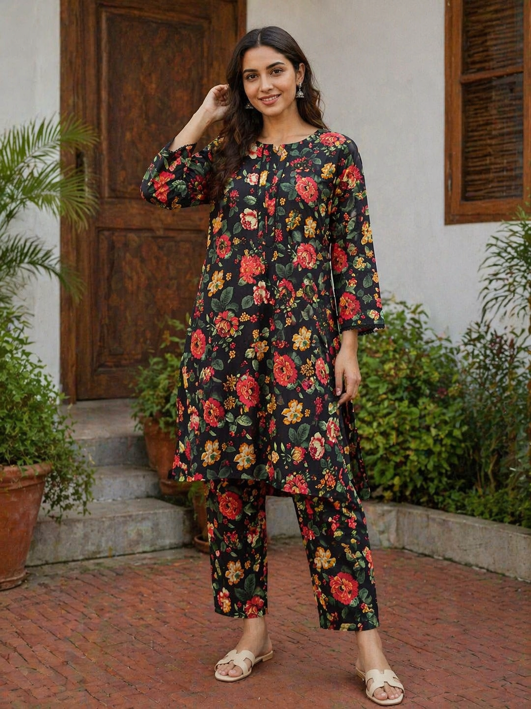 Brit 2 piece linen casual Pakistani ladies suit B561