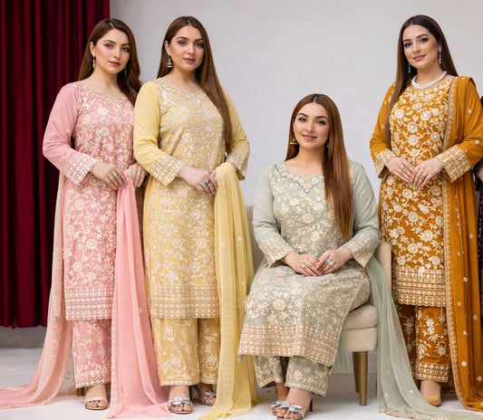 Brit 3 piece chiffon _81042 Pakistani ladies suit B265
