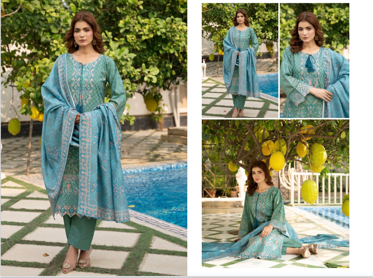 Brit 3 piece Dhanak winter collection Pakistani ladies suit B325