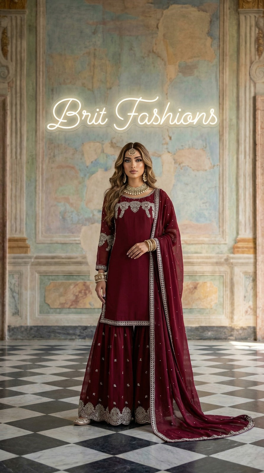 BRIT 3 piece Mother and daughter luxury chiffon _81042 Pakistani ladies suit B516