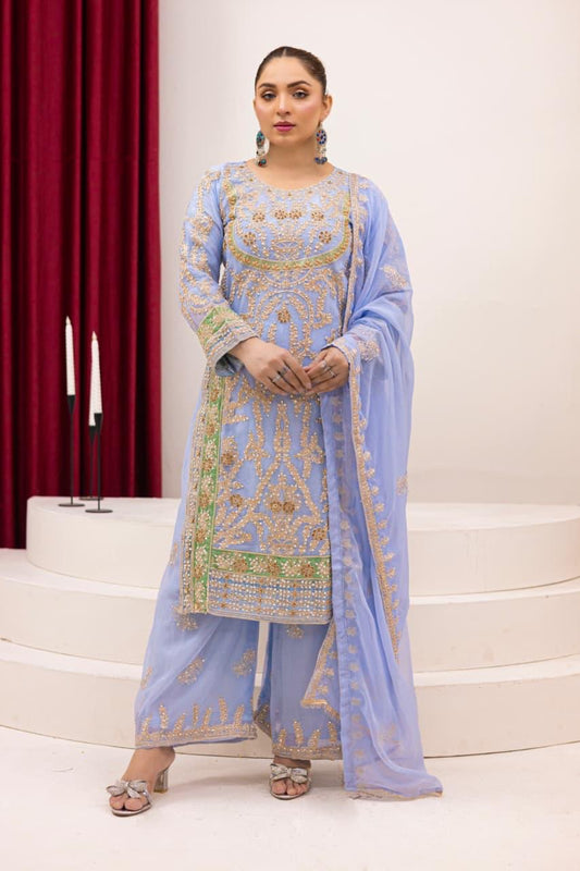 Brit 3 piece chiffon _81042 Pakistani ladies suit B266