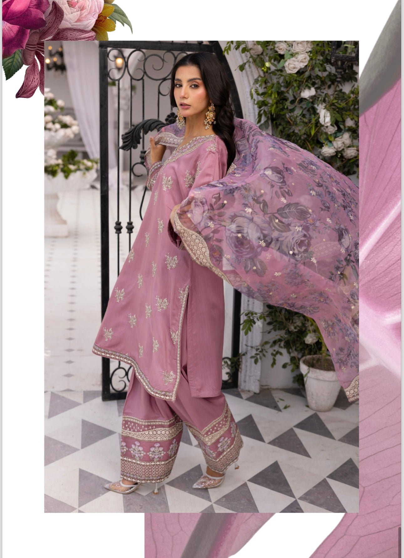 Ethnic 3 piece Viscose_100202 Pakistani ladies suit B135