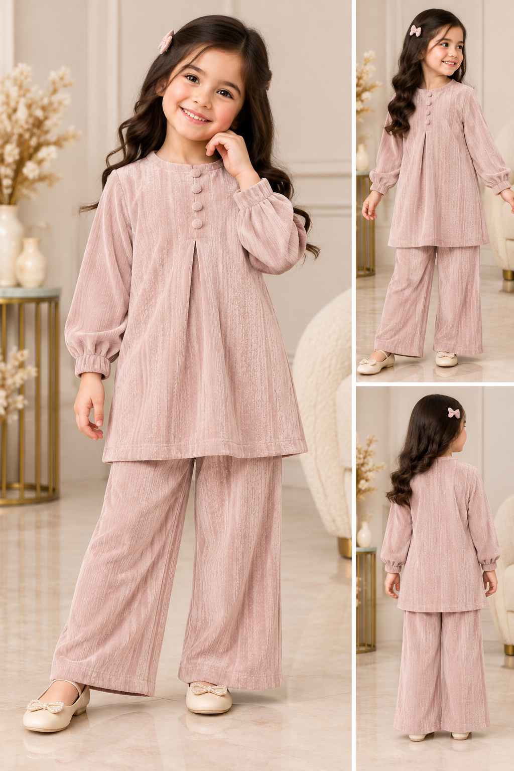 Kids 2 piece modest wear cord winter collection B819
