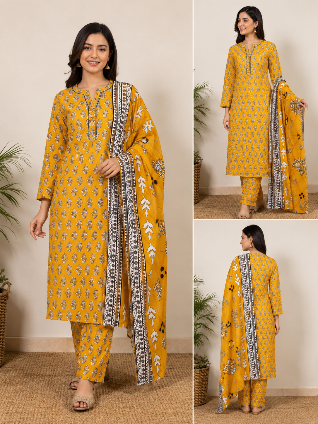 M print inspired 3 piece  luxury lawn_81042 Pakistani ladies suit B631