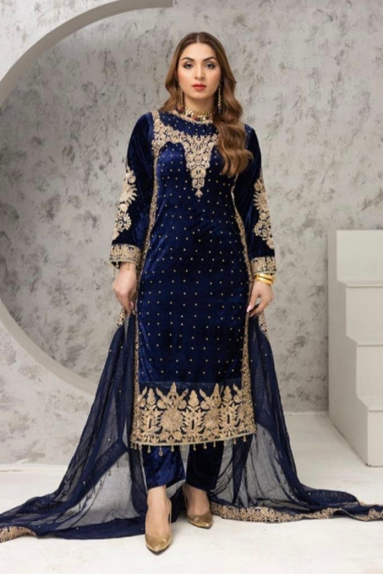 KIDS 3 piece Mother and daughter velvet_5004 ladies suit KIDS N2/2