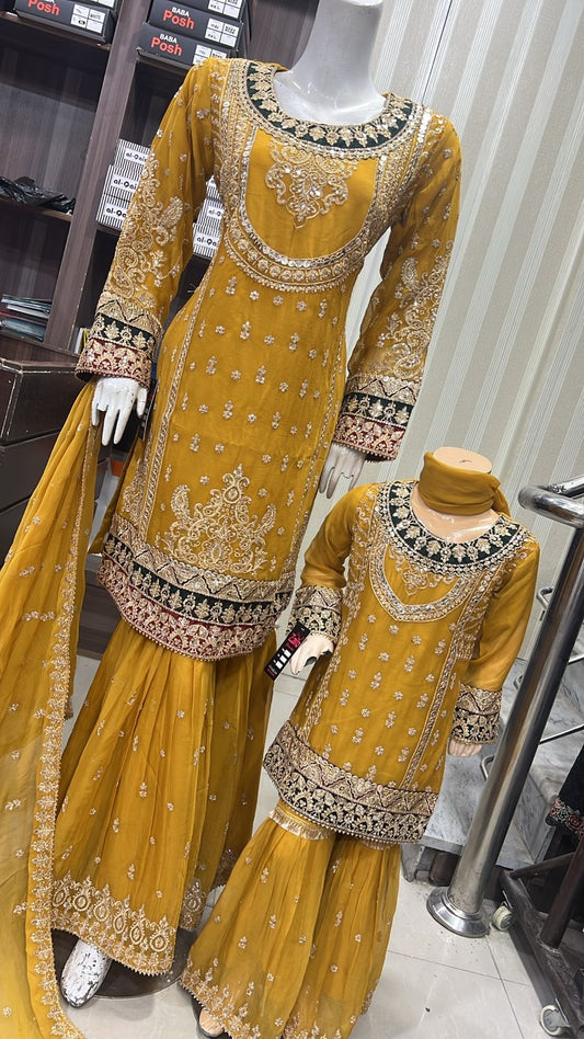 Brit 3 piece chiffon mother and daughter _8101 B172