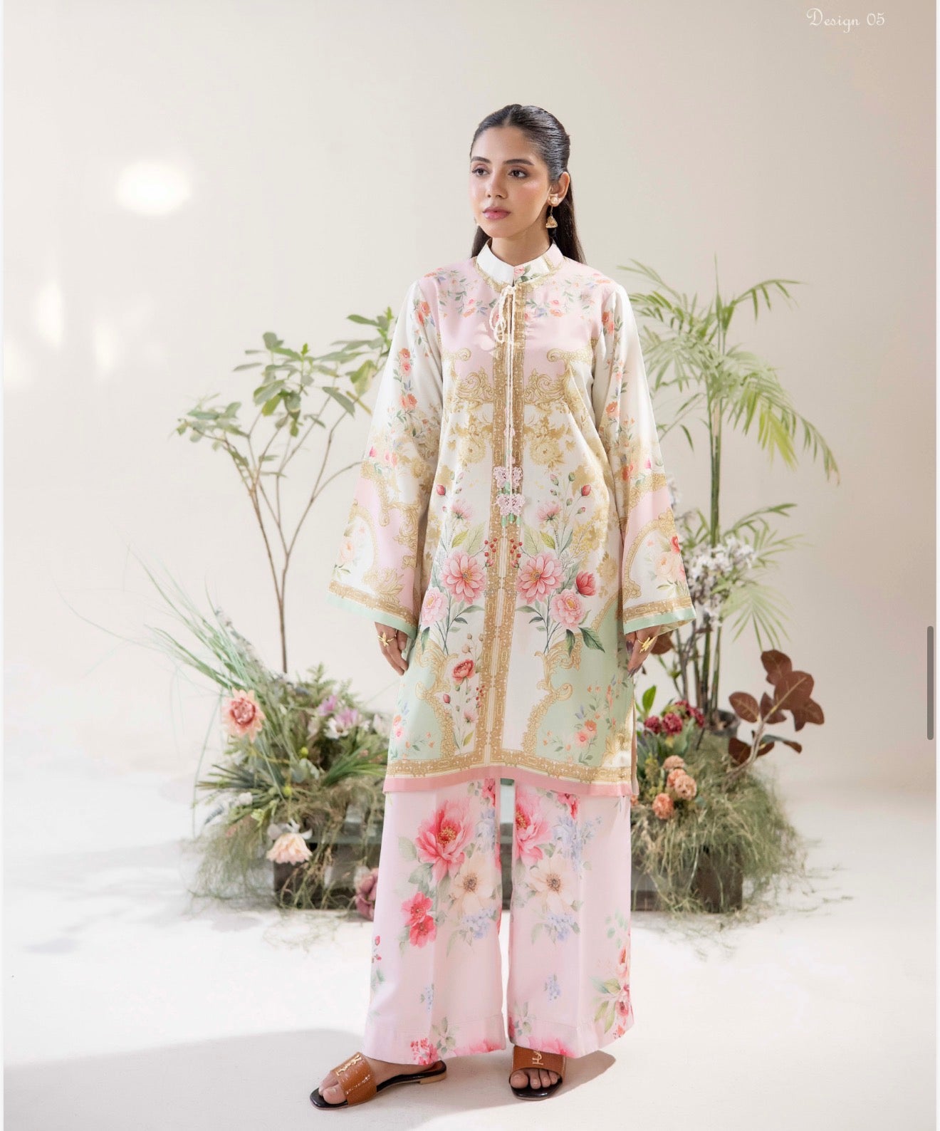 Adan Liba’s 2 piece luxury Poly lawn collection ladies dress B689