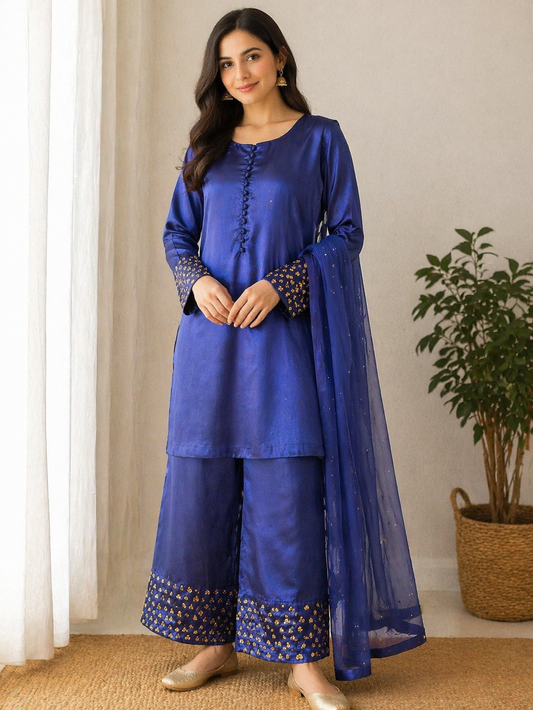 Brit 3 piece Raw silk B541