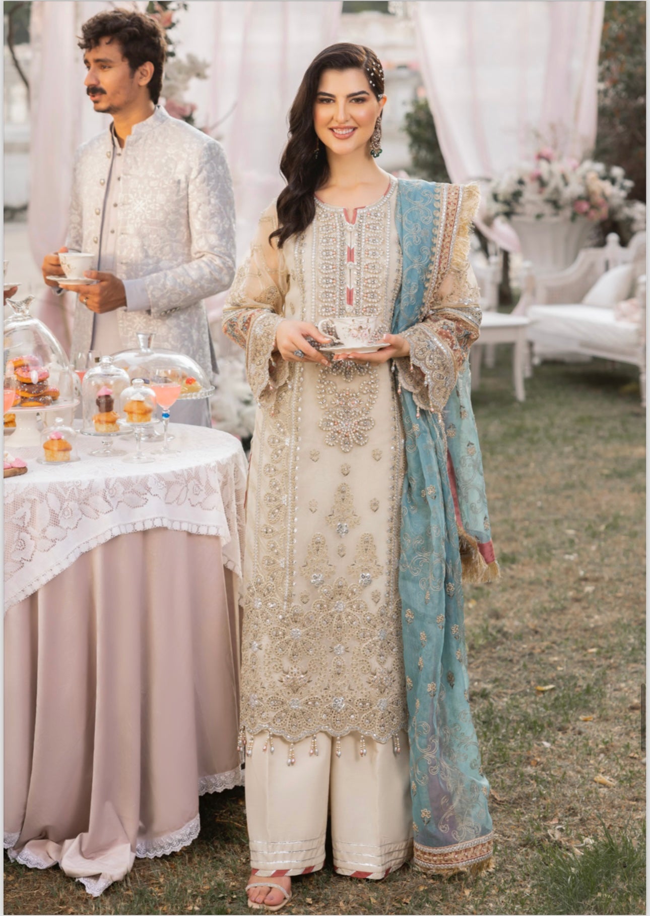 Brit 3 piece lux wedding wear_100215 Pakistani ladies suit B137