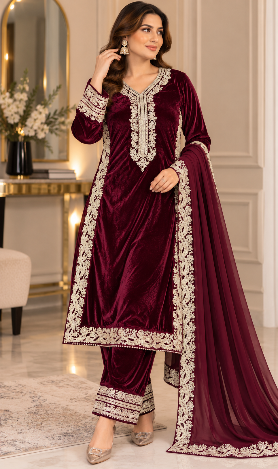 BRIT- GL 3 piece valvet designer collection B792
