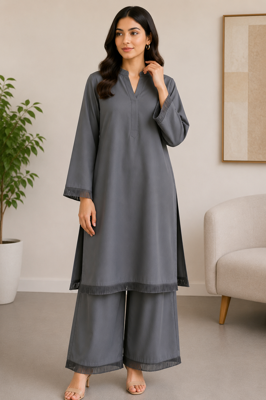 BRIT  2 piece georgette collection ladies dress B730