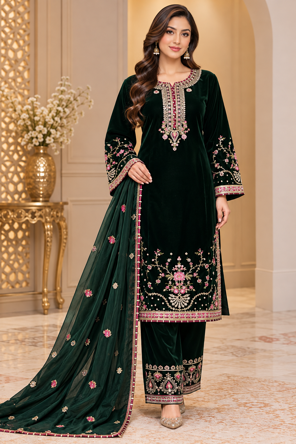 BRIT- GL 3 piece velvet designer collection B830