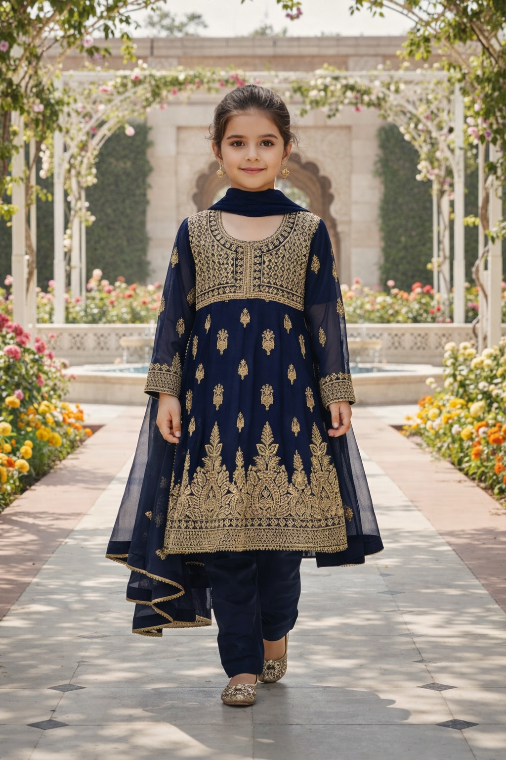 KIDS 3 piece luxury chiffon _81042 Pakistani ladies suit B495